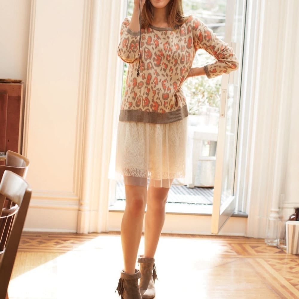 Stitchfix leopard print knit sweater